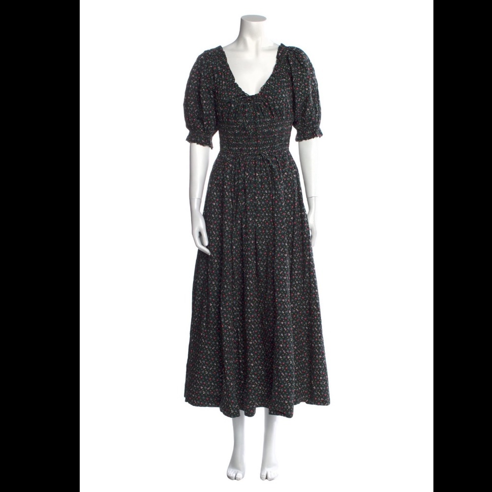 DOEN Black Floral Dress